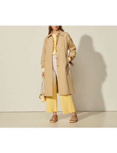 Trench en coton avec découpes