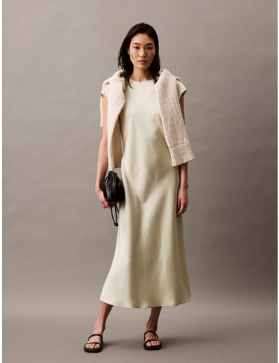 ROBE FOURREAU SATIN ÉCLAT MATTE