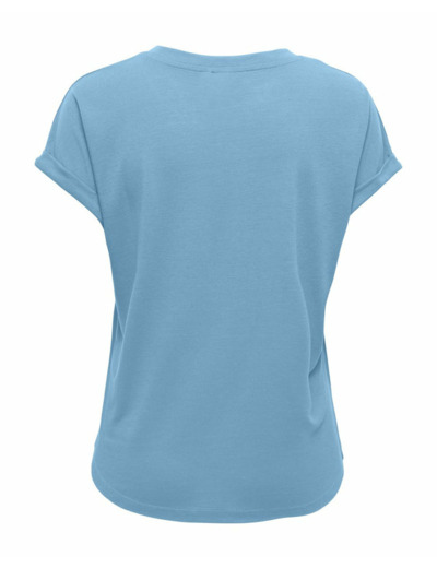 T-shirt Femme ONPFREI LIFE EMBR SS BAT LOOSE JRS TEE Bleu
