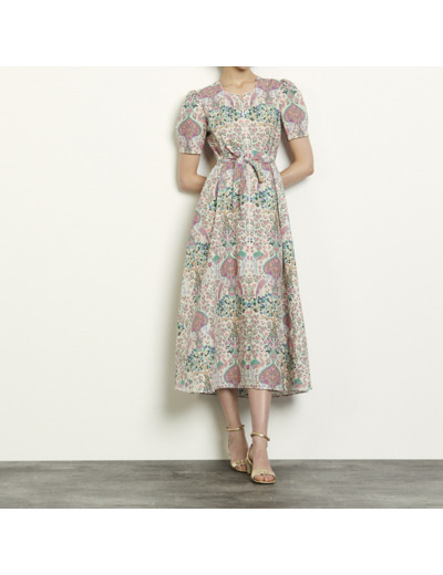 Robe longue imprimée