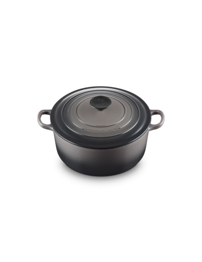 Cocotte ronde 24cm en fonte émaillée flint