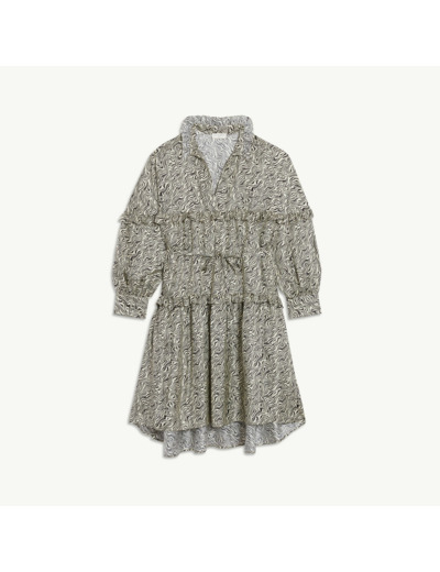 Robe imprimée oversize en soie
