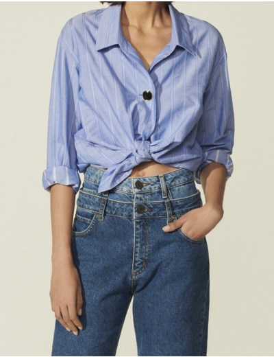 Chemise en coton rayée