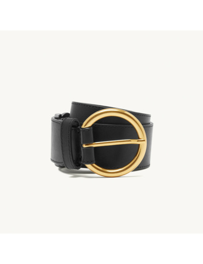 Ceinture en cuir avec logo double S
