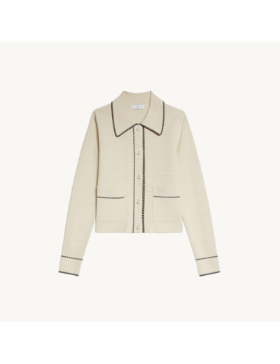 Cardigan façon chemise en maille