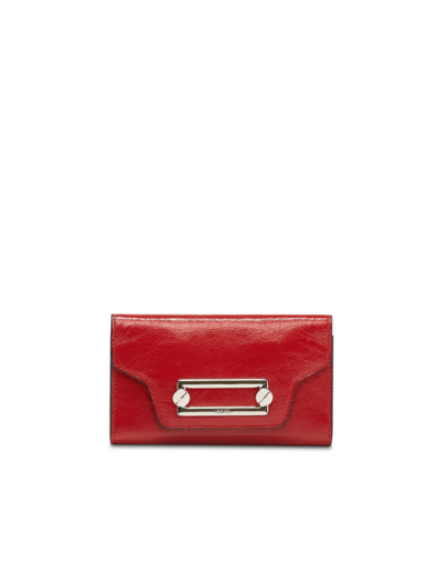 Clic de Lancel - Portefeuille slim rabat - Grand modèle - Rouge Lancel