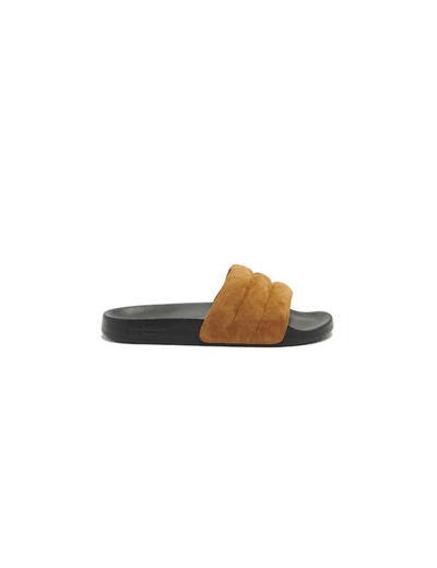 Claquettes en cuir suède