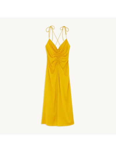 Robe midi à fines bretelles