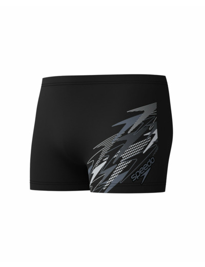 Short de bain Homme ECO MEDLEY LOGO AQSH BLA/GRE Noir
