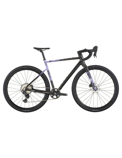Vélo de gravel SPEEDSTER GRAVEL 10 Noir Carbone/Violet Tulipe