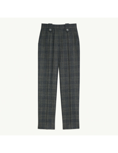 Pantalon droit à carreaux