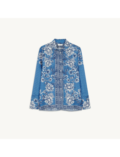 Chemise en soie imprimée