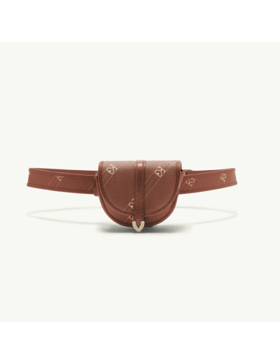 Sac ceinture à monogramme contrasté