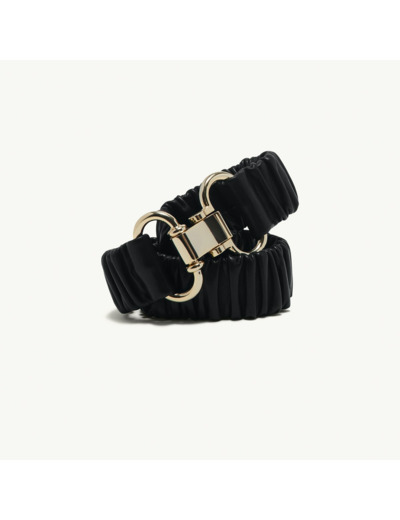 Ceinture élastiquée en cuir
