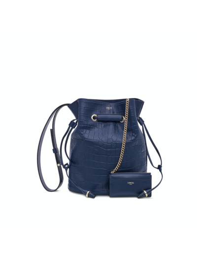 LE HUIT de Lancel - SAC SEAU L - Grand modèle - Bleu Petrole