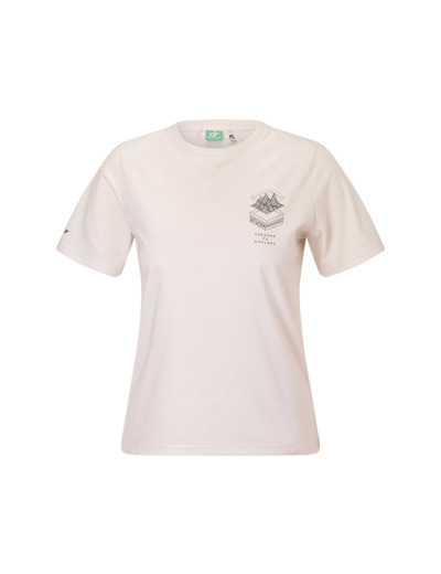 T-shirt manches courtes Femme DEFINED DRI Rose Bliss/Coton Blanc