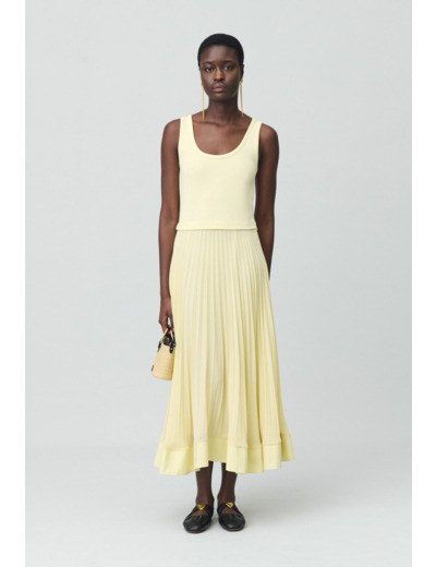 Robe longue trompe l'œil