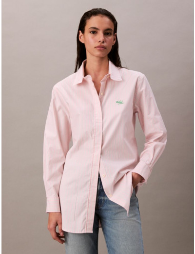 CHEMISE À RAYURES TEINTEES