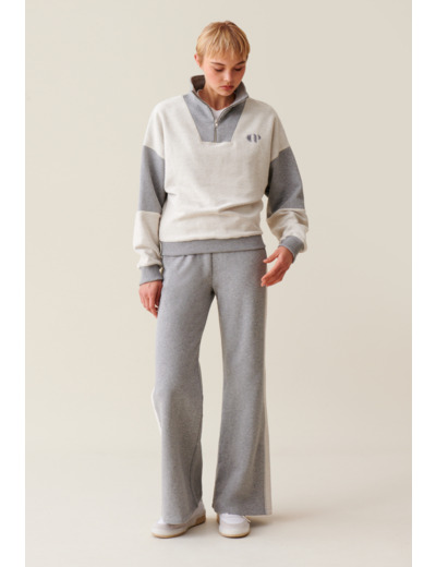 Sweatshirt col montant zippé