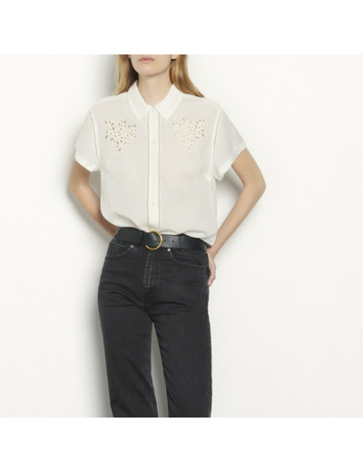 Chemise en lin mélangé et ornements