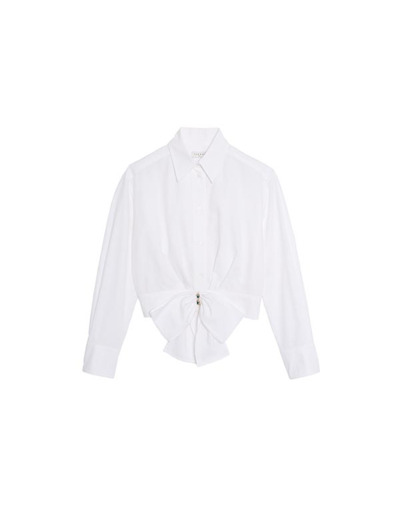 Chemise courte avec un nœud amovible
