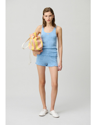 Débardeur maille fine pois