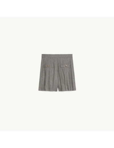 Short jupe à motif pied de poule
