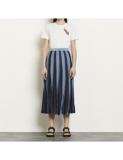Jupe longue en maille lurex