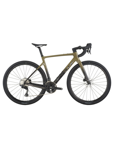 Vélo de gravel ADDICT GRAVEL 40 Vert Kaki/Noir Carbone