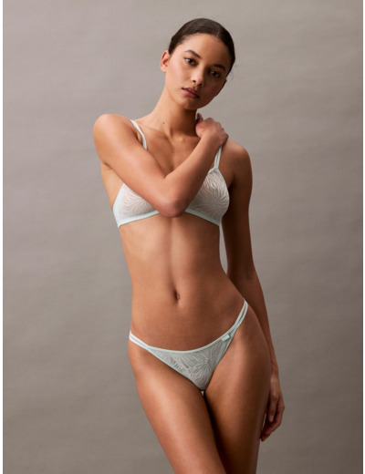 STRING HAUT EN DENTELLE MARQUISETTE TRANSPARENTE