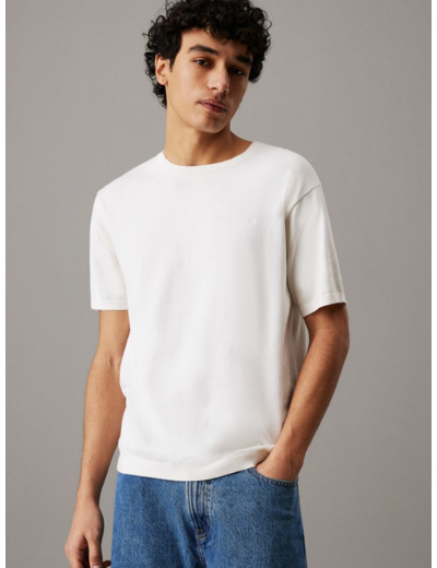 T-SHIRT EN COTON TRICOTÉ