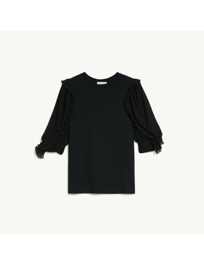 T-shirt aux manches travaillées