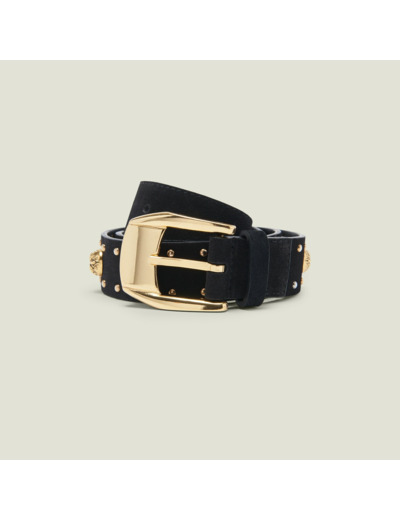 Ceinture ornée de rivets et strass