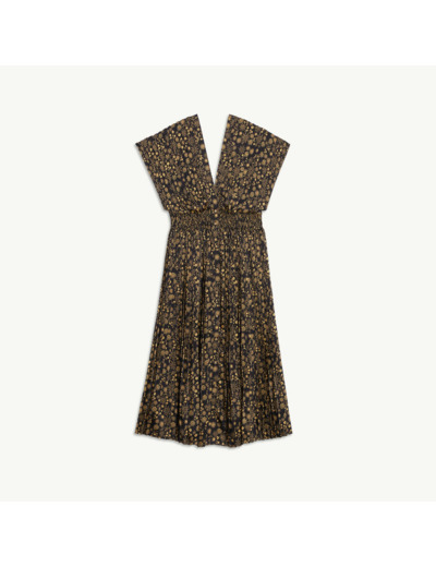 Robe longue sans manches imprimée