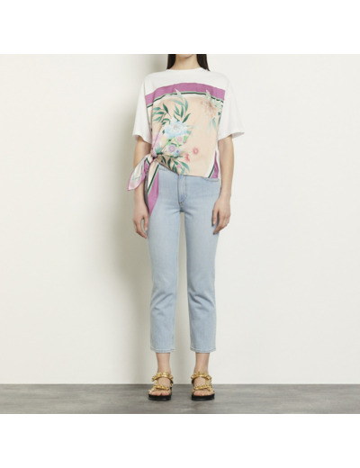 T-shirt avec empiècement imprimé