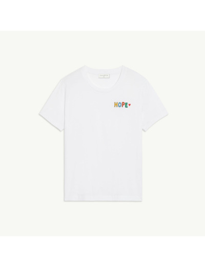 T-shirt à broderie en coton biologique