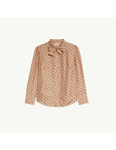 Chemise imprimée avec col cravate
