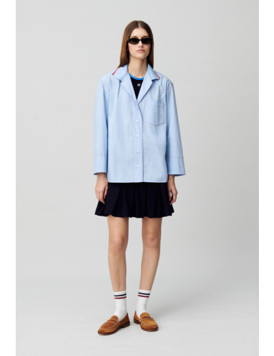Chemise oversize contrastée
