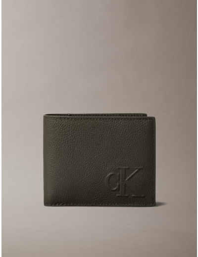 PORTFEUILLE BIFOLD EN CUIR SCULPTÉ