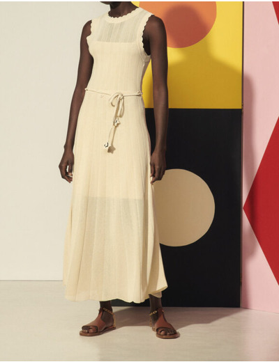 Robe longue en maille