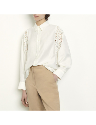 Chemise à empiècements en guipure