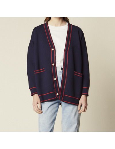 Cardigan avec broderie au dos