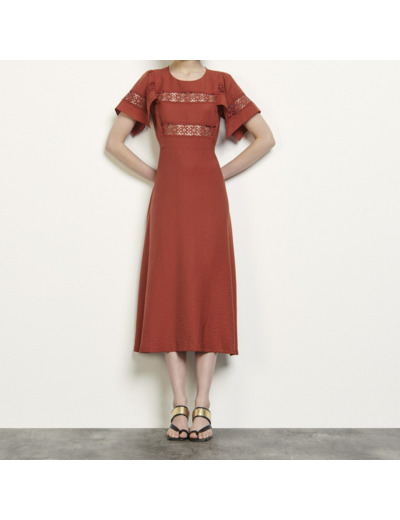 Robe avec application de dentelle