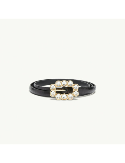 Ceinture fine à boucle bijou