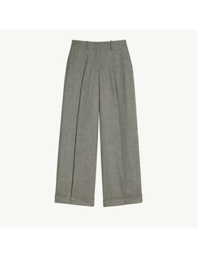 Pantalon large taille haute
