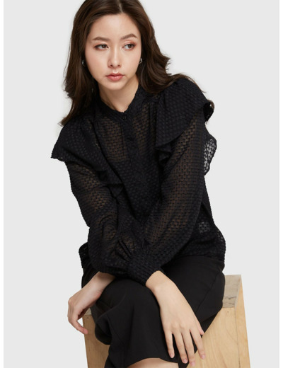 เสื้อเบลาส์แขนยาว รุ่น 2212ECLS050