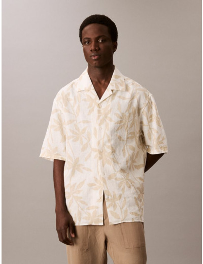 CHEMISE EN LIN À MANCHES COURTES