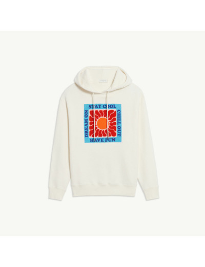 Sweatshirt printé oversize à capuche