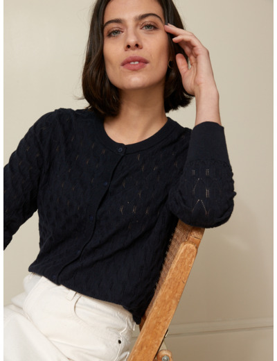 CARDIGAN MAILLE AJOURE