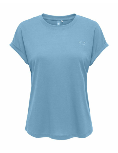 T-shirt Femme ONPFREI LIFE EMBR SS BAT LOOSE JRS TEE Bleu
